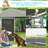 6FT x 6FT Outdoor Dog Kennel with Roof – Large Dog Enclosure Featuring Rotating Dog Bowls, Secure Lock, and Waterproof Sunshade Cover
