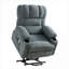 Pour la détente chez les personnes âgées, le fauteuil inclinable de massage FlowLuxe Power Lift, bleu riche, avec chauffage et charge USB