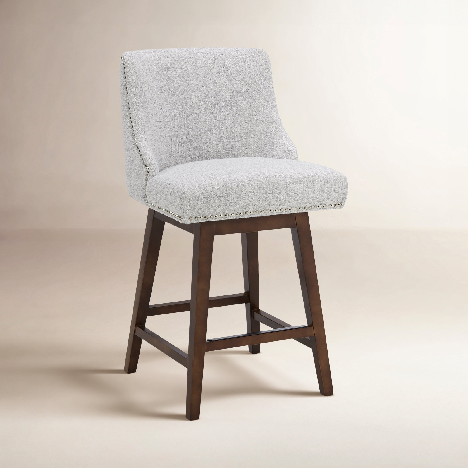 Orbay 26" Swivel Bar Stool, Gray Heathered
