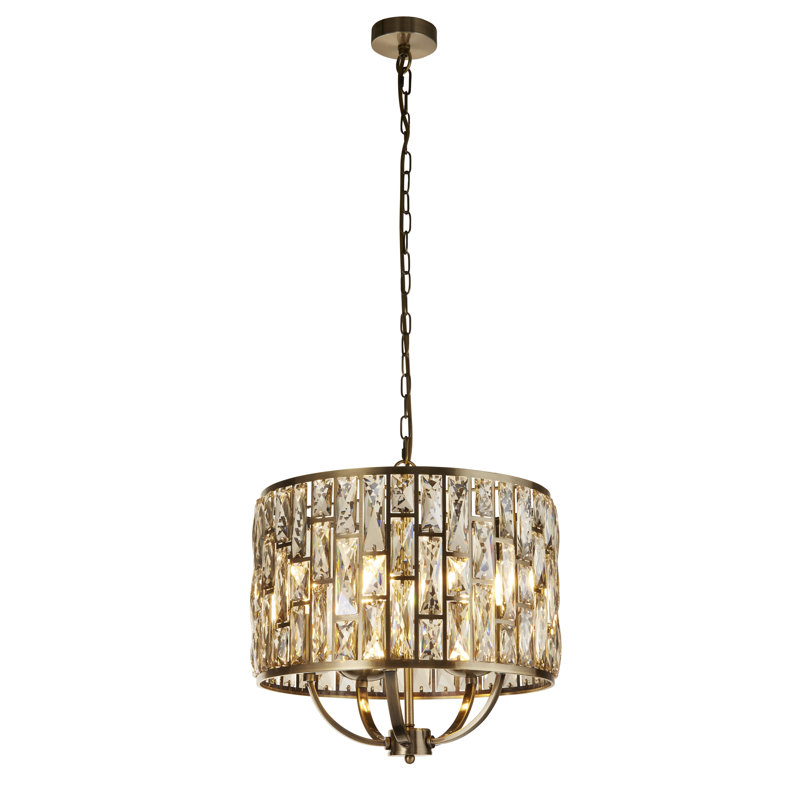 Magana 5 - Light Drum Chandelier, 5, 44cm W, Plated Satin
