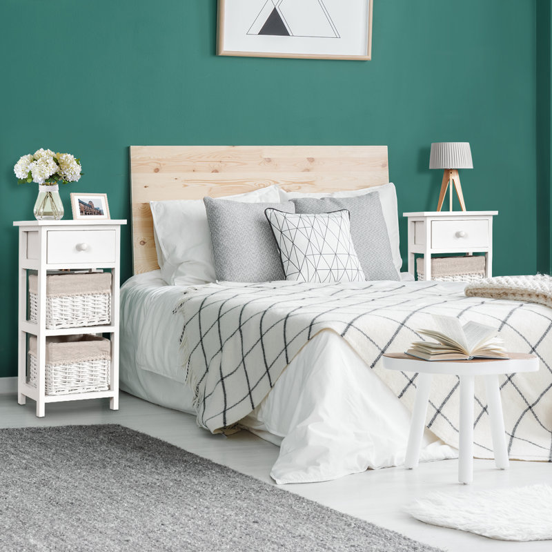 Charlottesville Side Table with Storage, White
