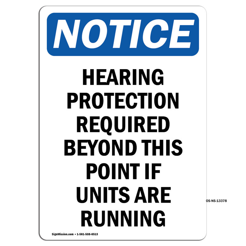 Hearing Protection Required Beyond Sign