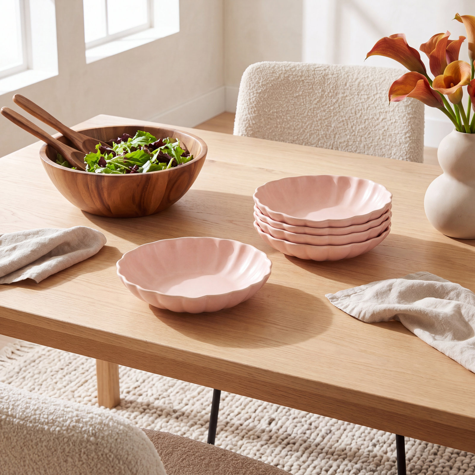 Canvas Home Lafayette Pasta Bowl, Pink