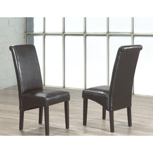 Chaise parsons rembourrée en bois massif (Ensemble de 2)