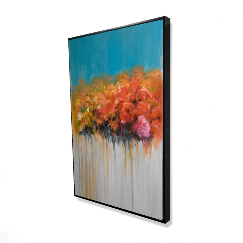 «Orange Flowers», reproduction sur toile, H 36 po x l 24 po