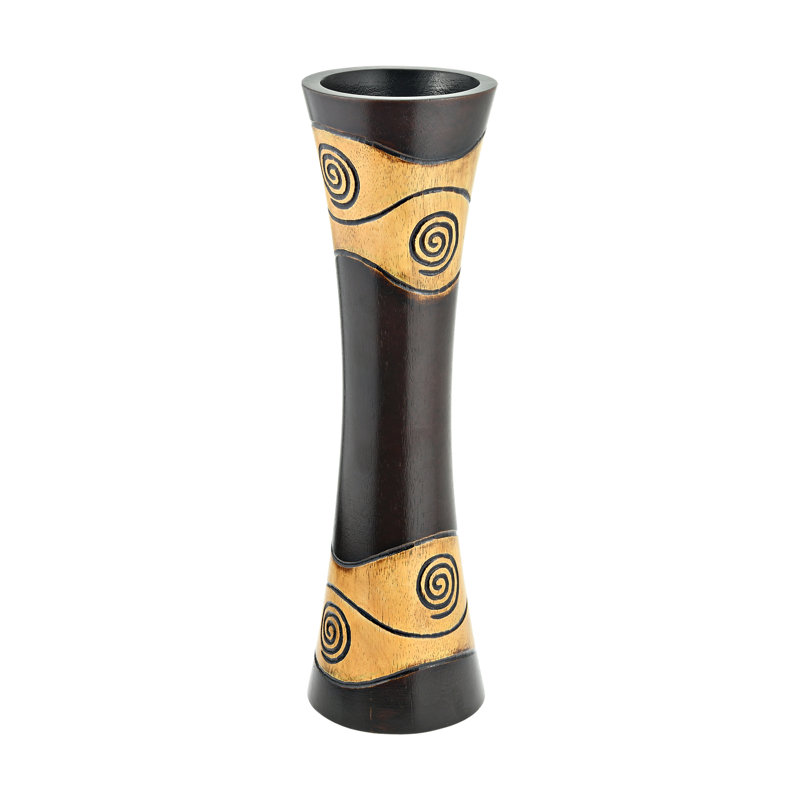 Vase à fleurs en bois manguier