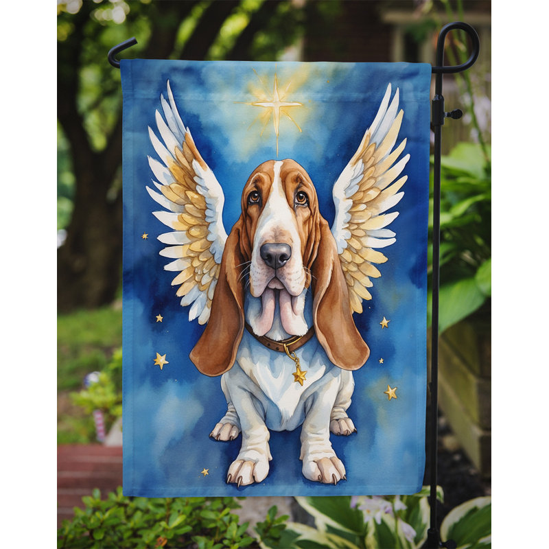 Basset hound «My Angel Garden» - drapeau