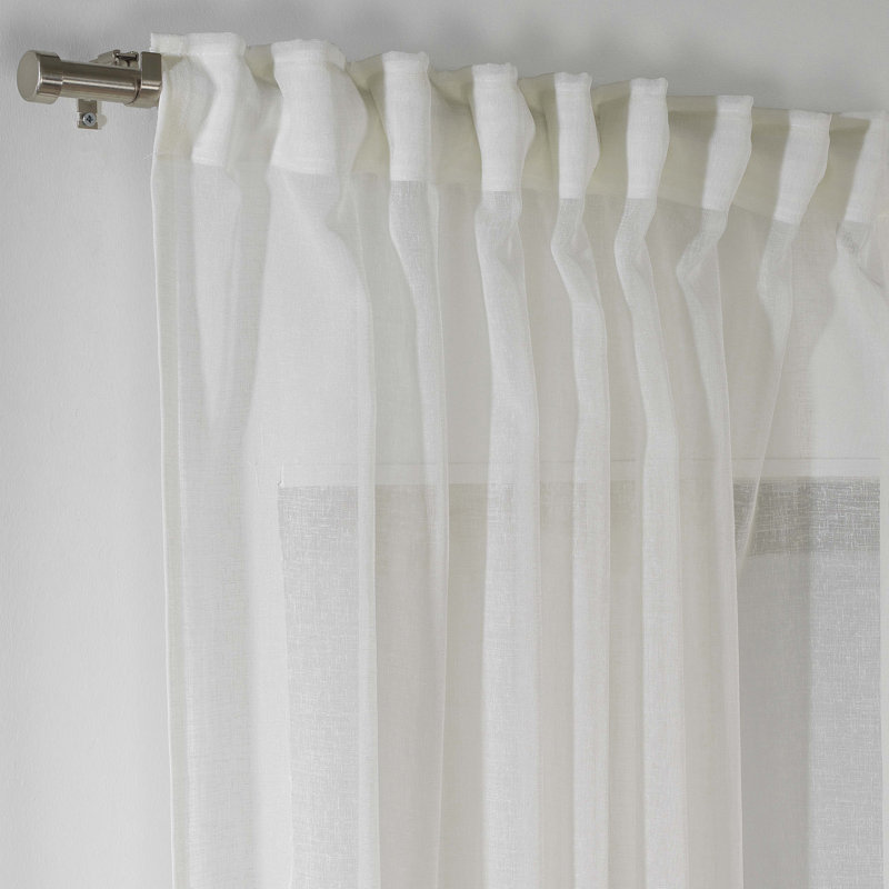 Rideau transparent Lilijan Home, Crème, crème, L 100 po x L 108 po