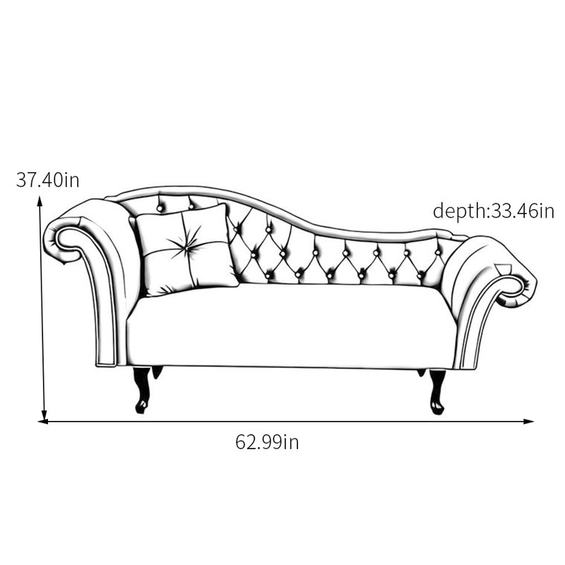 Elegant Chaise Longue with Durable Soft Fabric