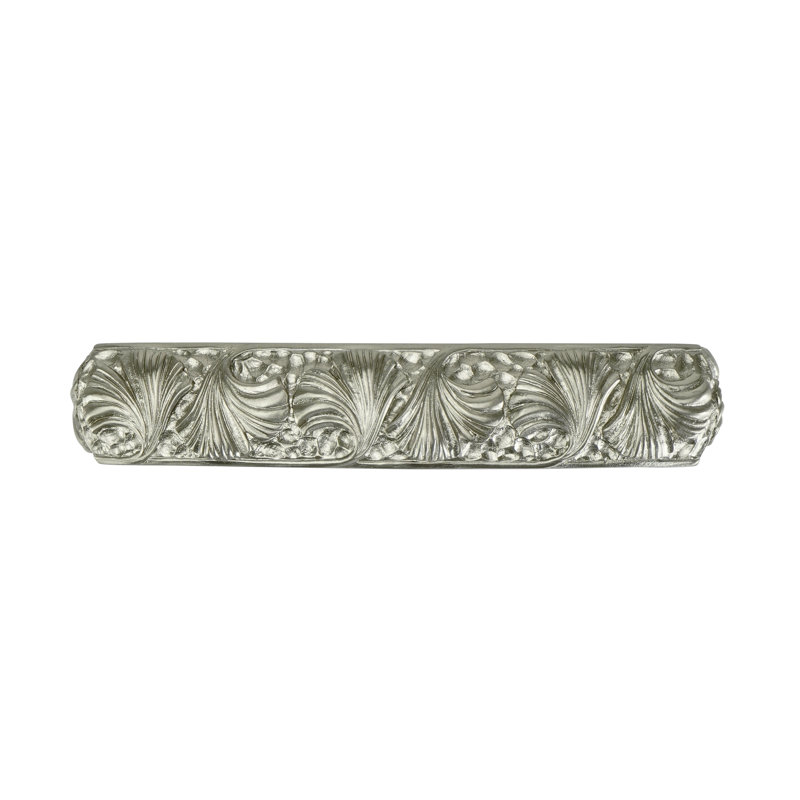 ARTS & CRAFT GINKGO 3-1/2" CENTER TO CENTER PULL IN MUSEUM GOLD PLATE, Silver