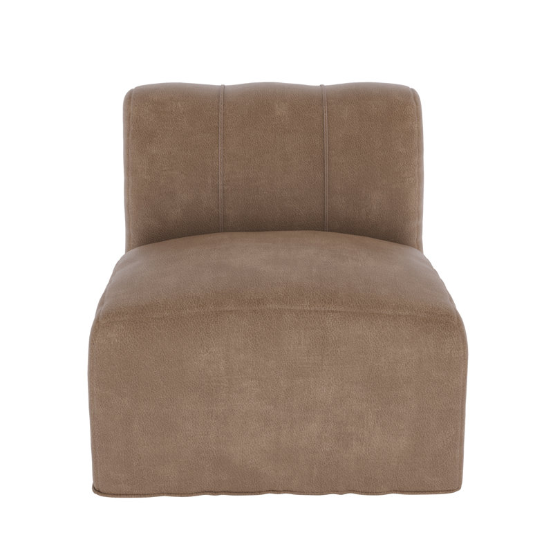 Chaise rembourrée en cuir Lavli