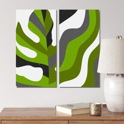 «Retro 70S Abstract Colorful Geometric Designs I», ensemble de 2 reproductions