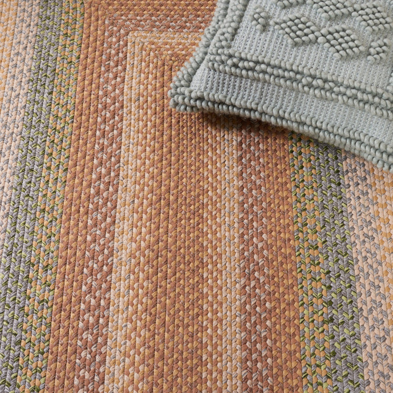 Georgina Hand Woven Performance Machine Washable Geometric Indoor/Outdoor Area Rug, Oval 5' x 8'