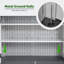 4.3 x 2.5 ft Horizontal Resin Tool Shed, Waterproof Outdoor Storage Cabinet with Metal Shelf and Floor