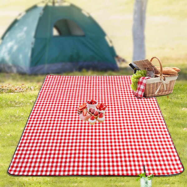 Three New Red Checkered Kitchen Picnic Towels Folded Versus Old