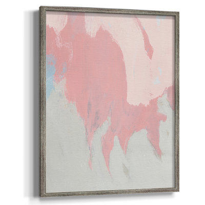 Blushing Abstract II Framed Print - Solid Wood