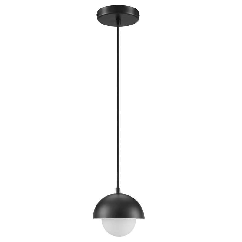 Eclipse Globe Pendant Light In Black, Satin Black