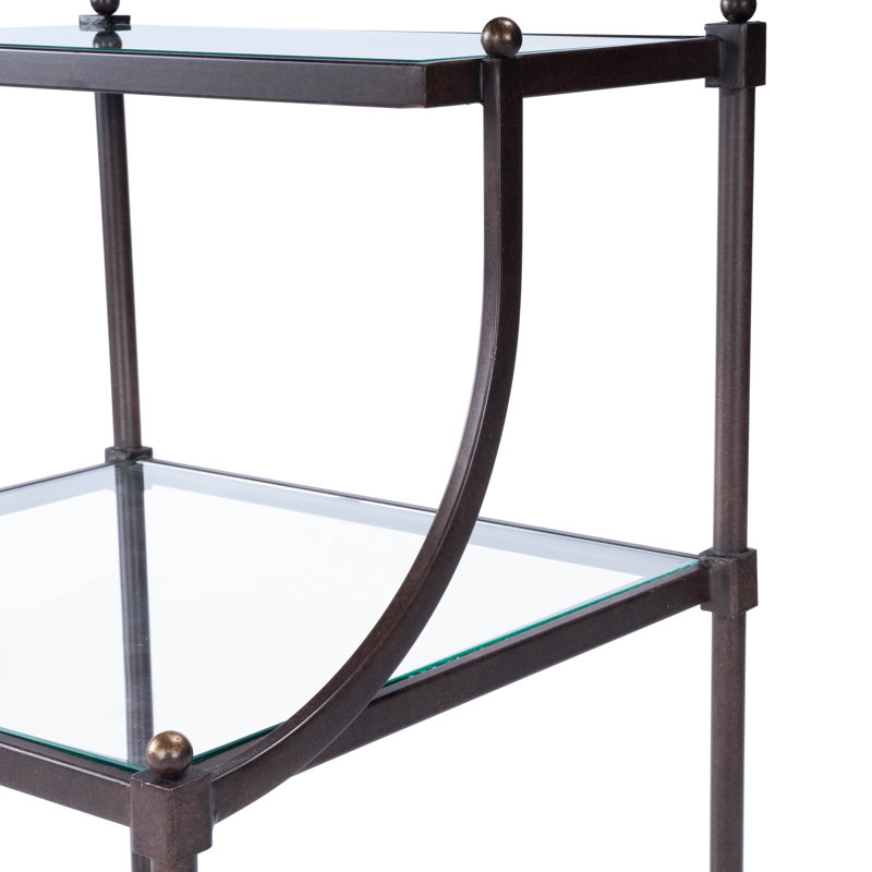 Peninsula Metal & Glass Side Table, Butler Hallmark