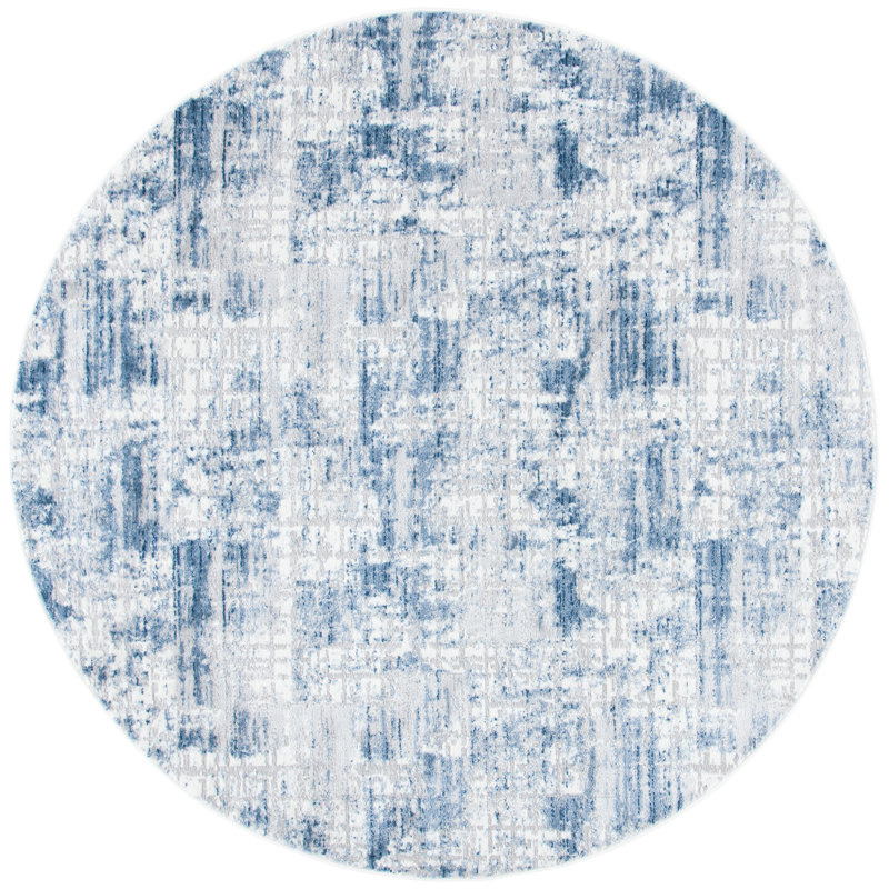 Zyaire 700 Performance Abstract Rug, Round 6'7"