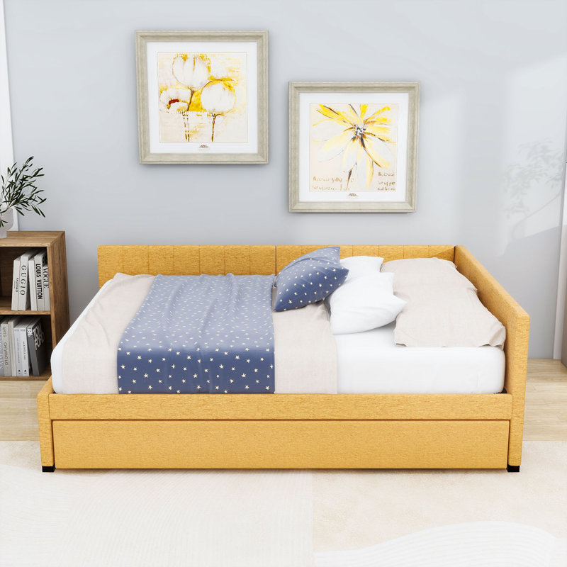 Verlinda Upholstered Daybed, Yellow