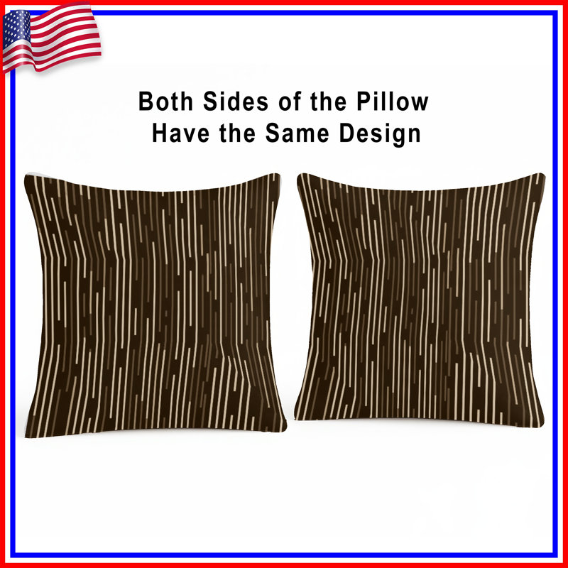 Stripes Throw Pillow, Pattern Double Sided Pillows, 16 x 16 inches