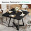 Dining Table for 4, wooden dining table, Industrial Style, Sturdy Metal Frame, 80 x 80 x 75 cm dinner table Kitchen Table for Dining Room, Living Room, Apartment, Rustic Brown-1088567754-1088567752