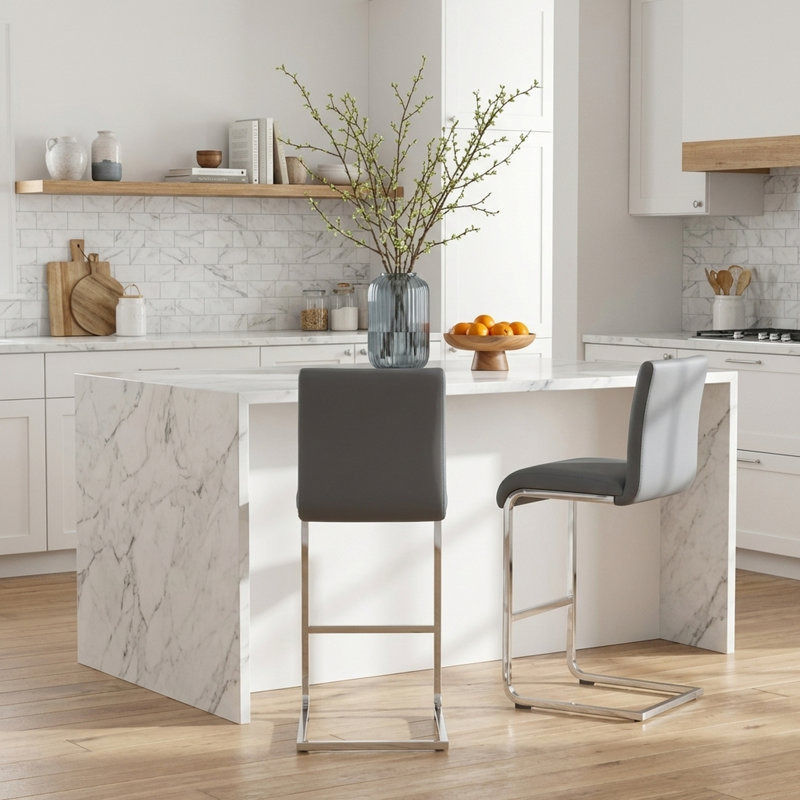 Tabouret de bar Wavell, Gris