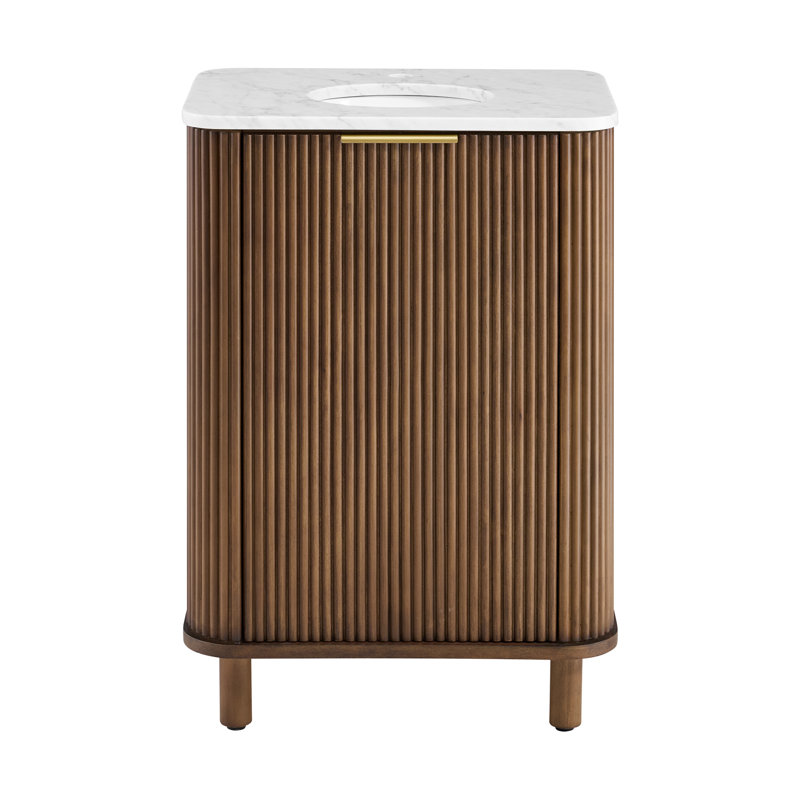 Kensington 24" Single Bathroom Vanity, Brown Reeded