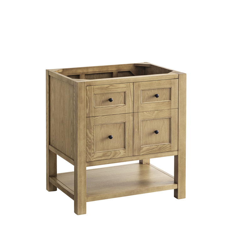 Breckenridge 30' W Single Bathroom Vanity Base, Light Natural Oak