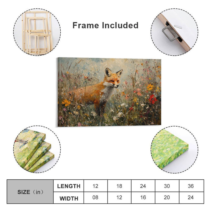 Toile encadrée 24 "x 36" avec cadre en bois, prête à être accrochée, 24 po x 36 po
