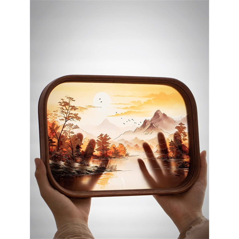 Donnalou Glass Tray, 0.98" H x 9.06" W x 13.39" D