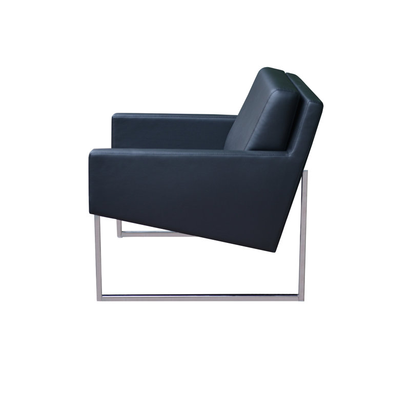 Fauteuil Nova, Similicuir noir