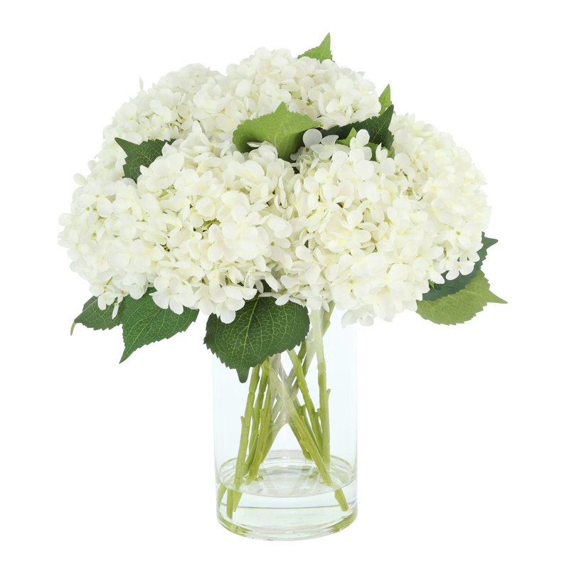 Allan Hydrangea Floral Arrangement, White