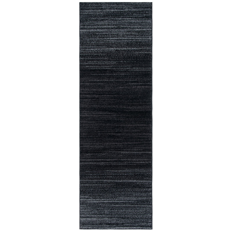 Sarang Black/Ivory Area Rug, Runner 2'6" x 6'