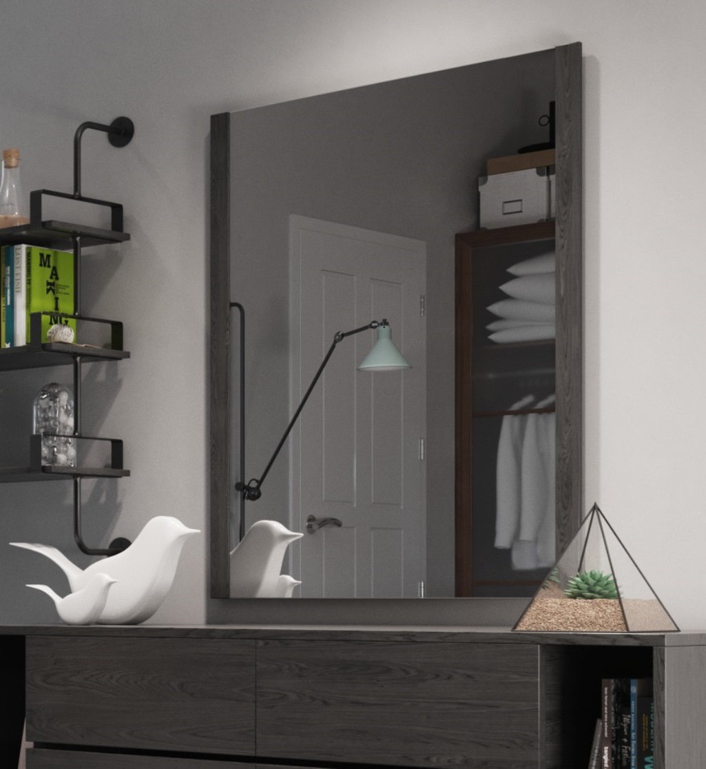 Amalie 34" Mirror, Gray