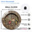 Horloge murale rustique-en-bois-avec-feuilles-de-père Noël