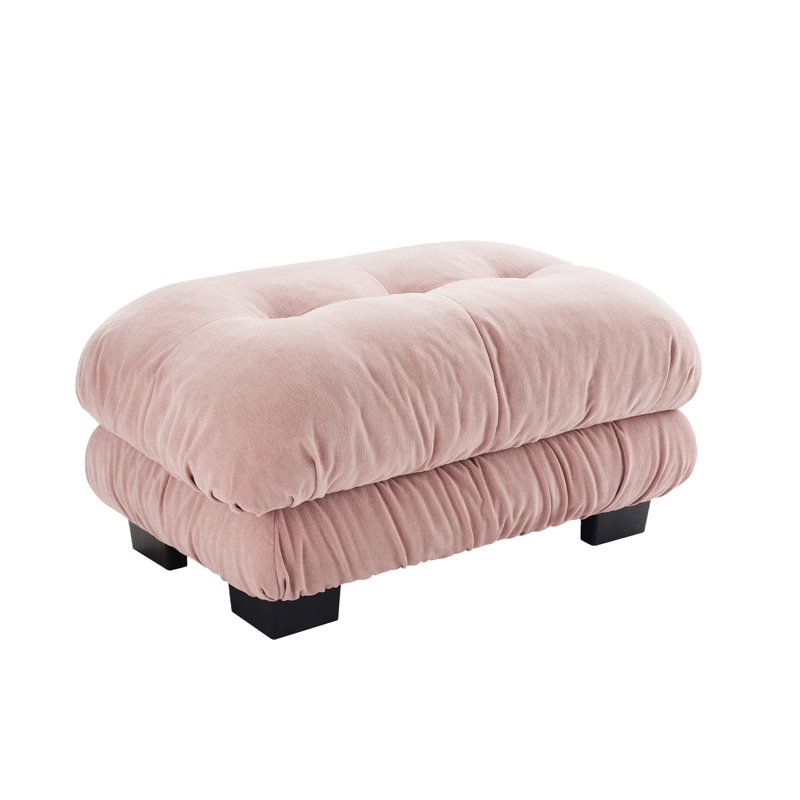 Big Chenille Sofa With Ottoman