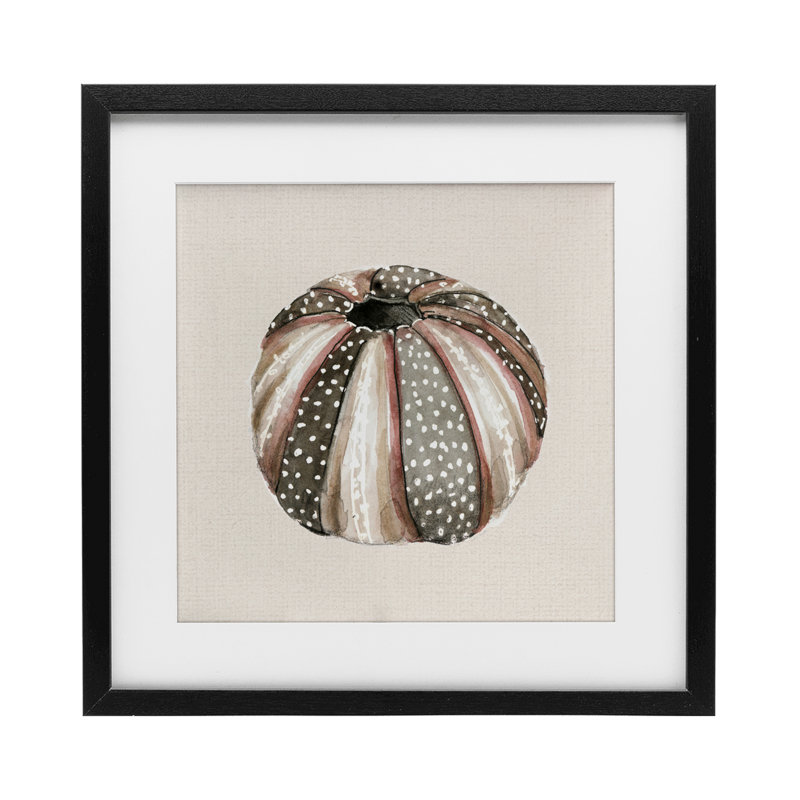 «Dots Neutral Pumpkin», reproduction sous verre encadrée, design par Lanie Loreth, H 13 po x l 13 po, Cadre noir minuit
