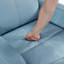 Fauteuil inclinable et oscillant avec mouvement pivotant et revêtement en cuir bleu