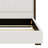 Tall Headboard Upholstered Bed With Vertical Striped And Wingback Design