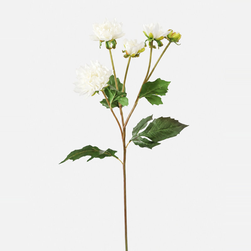Dahlia artificiel blanc 56 cm