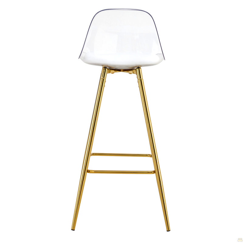 Chaises de bar rembourrées, pieds en métal, chaises de bar de petite taille