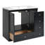 Meuble-lavabo autoportant de style shaker avec lavabo