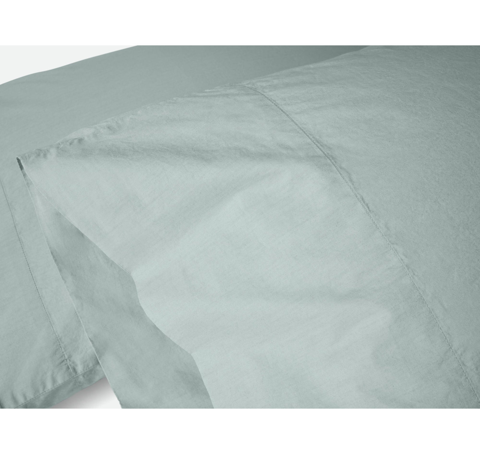 Refined Organic Percale - Set of 2, Standard Pillowcase, Dew