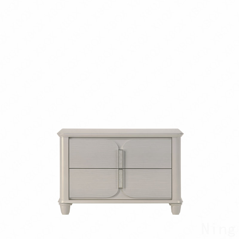 Table de chevet finition perle blanche