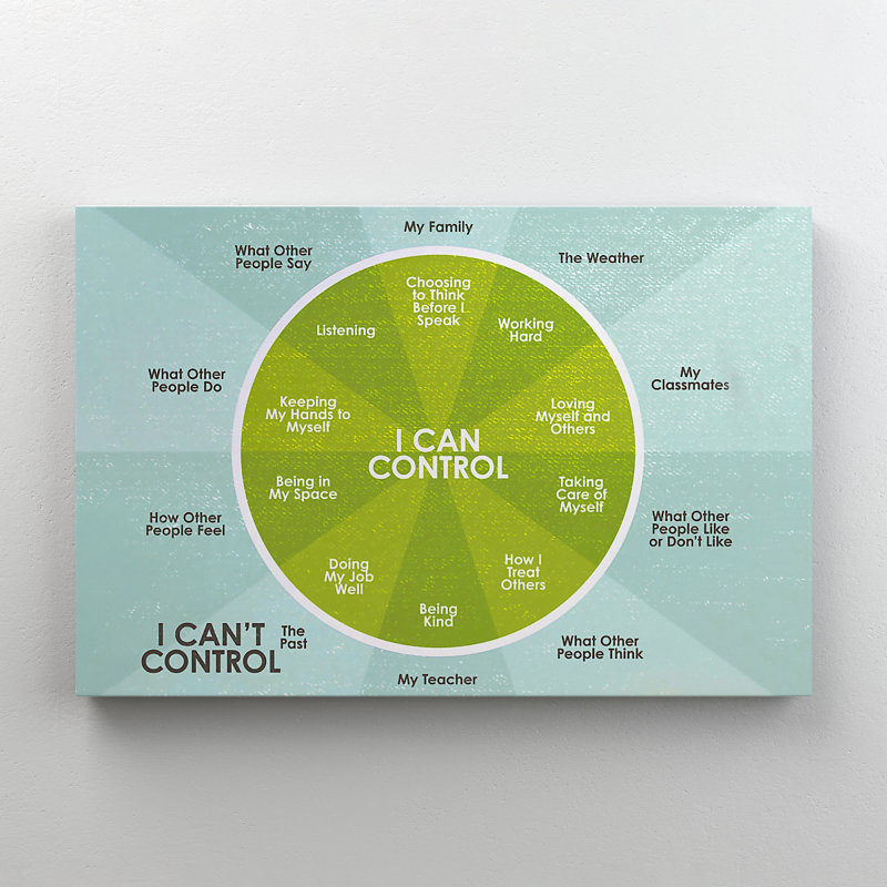 How To Control Yourself - I Can Control, I Can't Control - 1 Piece Rectangle Graphic Art Print On Wrapped Canvas