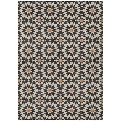 Washable Floral Indoor / Outdoor Rug