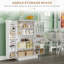 Armoire de rangement autoportante moderne 41 po avec portes doubles pour le salon HOMcom - blanc