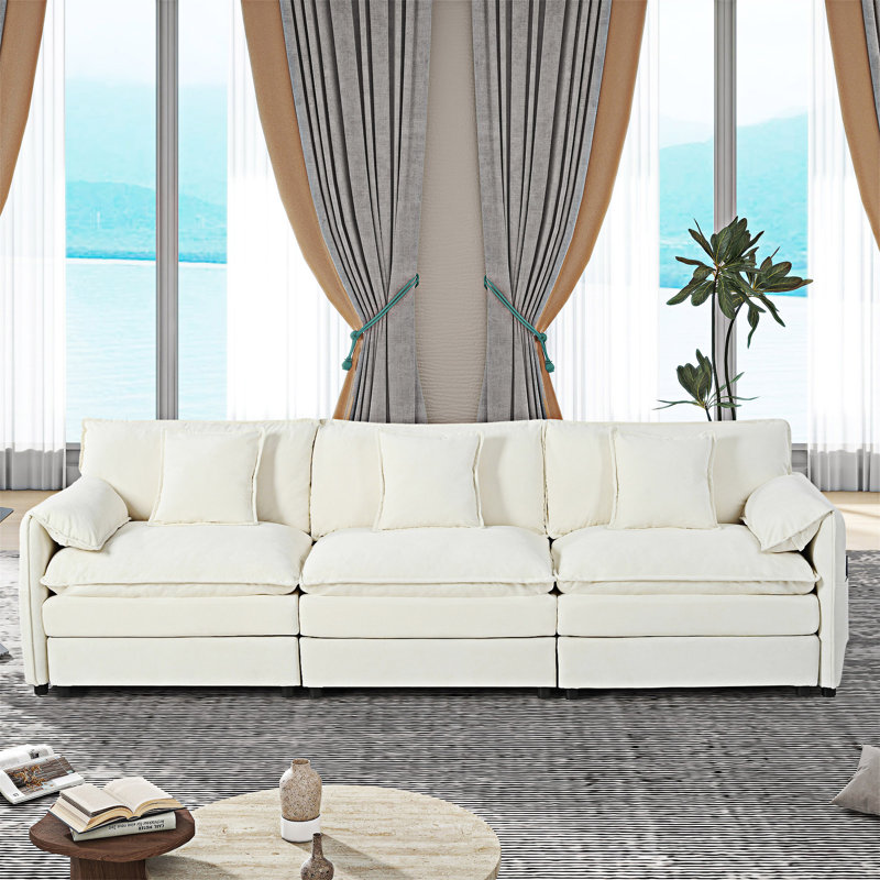 Canapé modulaire modulaire, Beige
