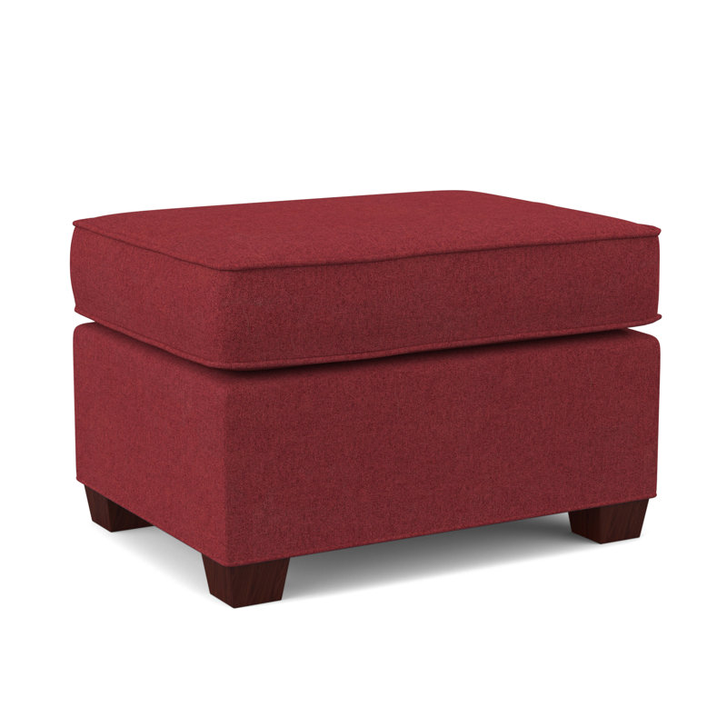 Finn 26" Wide Rectangle Standard Ottoman, Empire Mahogany, Dorset Cherry